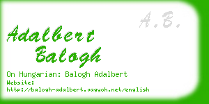 adalbert balogh business card